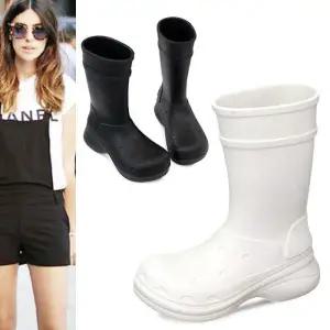 [카미엣뮤즈]도트 키높이 레인 부츠_KM23s127