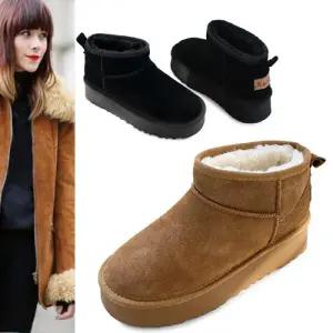 [카미엣뮤즈]스웨이드 숏 퍼 부츠_KM22w236