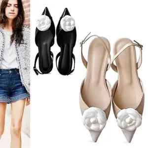 [카미엣뮤즈]화이트 코사지 슬링백_KM23s157