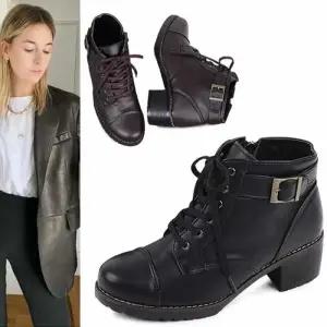 [카미엣뮤즈]숏 앵클 워커 부츠_KM22w048