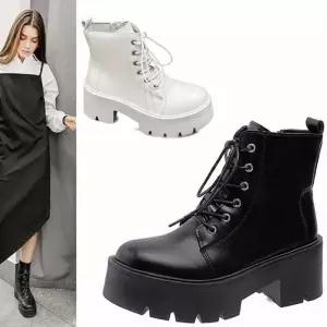 [카미엣뮤즈]어글리 앵클 레이스업 워커_KM22w040