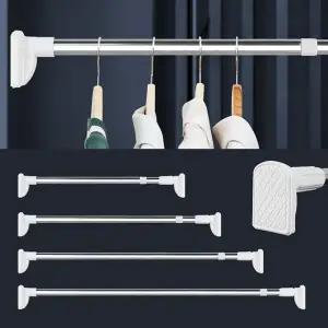 무타공 큰발압축봉 커튼봉설치 커튼걸이 고정 못없이 스텐 커튼 행거봉 옷걸이봉 봉 파이프 커텐봉 설치