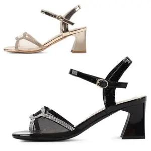 [카미엣뮤즈]글리터링 탑 힐 샌들_KM23s219