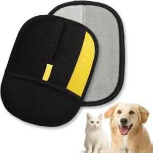 벨리 킹 애완동물 털 제거 장갑 - 소파 카시트 옷 및 침구(블랙)의 개 고양이 정전기 재사용 매직 브러시