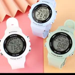 패션 컬러 스톱워치 여자 여성 라이트 손목시계 알람 커플 시계