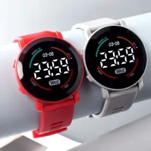 LED 빅 다이얼 손목 시계 공용 커플 슬림 디자인