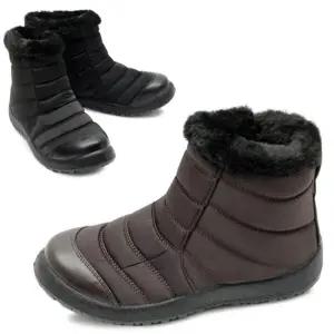 [카미엣뮤즈]퍼 트리밍 패딩 부츠_KM23w120