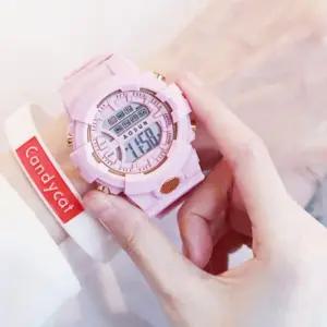 방수 LED 컬러 패션 디지털 손목 전자시계 남성 시계 여성 전자