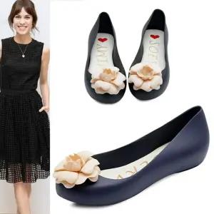 [카미엣뮤즈]코사지 젤리 플랫_KM23s087