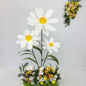 포토존 데이지 플라워 꽃 웨딩 조화 대형 종이꽃 중형