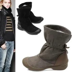 [카미엣뮤즈]뒷 리본 스웨이드 앵클 부츠_KM22w148