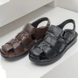 소가죽 남자 샌들 캐주얼 지압 여름 신발 남성 샌달