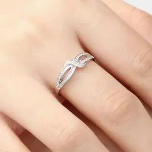 리크플 여성 순은반지 사이즈조절 프리링 큐빅반지