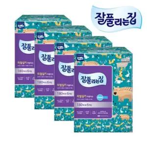 잘풀리는집 미용티슈 180매 6갑 X 4개