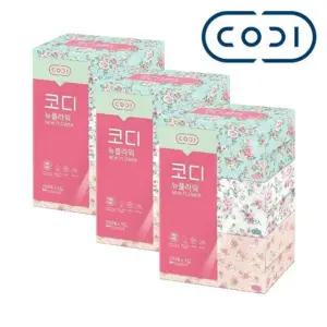 코디 뉴플라워 미용티슈 250매 3갑 X 3개
