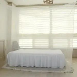 [생활] 화이트 솔 침대 사각모기장 싱글 국내제작