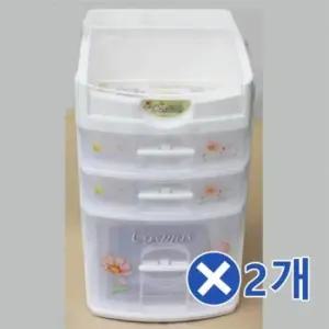 [생활] 4단 서랍함 4-1호x2개 수납정리함 서랍장 수남함