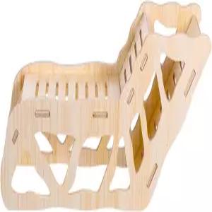 HJZII 다용도 햄스터 은신처 및 탐험 터널 등반 사다리 탐험가가 있는 나무 하우스 저빌 작은 반려동물