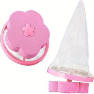 매화 꽃 세탁기 필터 더러운 머리 메쉬 원사 재사용 가능 볼 애완 동물 모피 린트 헤어 캐처 옷 청소