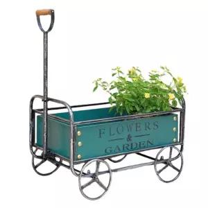 빈티지 화분수레 엔틱 마차 야외 정원데코 꽃집 화단 가드닝