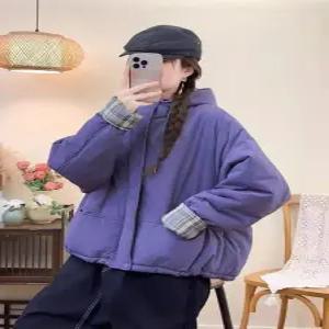 EAMT 여사친 가을 안감 야구 트렌치 코트 후드 체크 점퍼 EUNG3