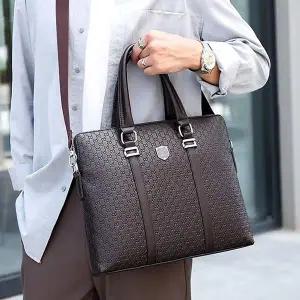 [골드스마일]남성 클래식 패턴 서류가방 크로스백 고급 캐주얼 출장서류가방