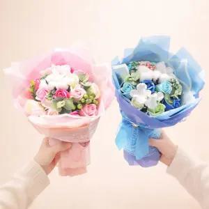 코튼 비누장미 꽃다발(핑크) 비누꽃 화이트데이 선물 pkh5+3Rrj