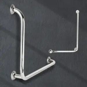 화장실안전바 장애인손잡이 화장실장애인손잡이 노인 양변기 L형900