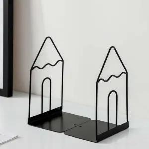 북엔트 블랙 L자형 책꽂이 책정리 2P세트 L형 도서관용 튼튼한철재북앤드 책고정대 책정리대