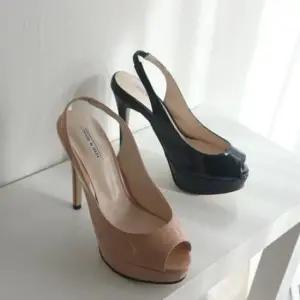 봄 토오픈 슬링백 가보시 하이힐 슬림 킬힐