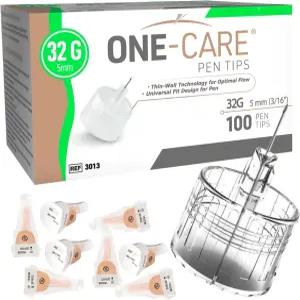 원케어 펜 팁 32G x 5mm (3/16인치) 초미세 디자인 얇은 벽 흐름 기술 트위스트 온 핏 개별 밀봉 100