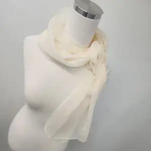 [에스에스_63]여자 크림 목수건 아이보리 쉬폰 스카프
