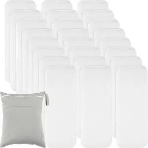 24팩 천 기저귀 재사용 가능한 3겹 흡수식 통기성 여분의 가방과 함께 하룻밤 동안 있는 극세사 라이너