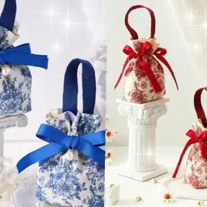 전통 자수 복주머니 명절 설날 추석 선물포장 돌잔치 웨딩 답례품 구디백 포장지