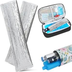 렝케 바이알 프로텍터 백 병과 펜에 한 알루미늄 호일 단열 슬리브 을 위한 품 쿨러 여행용 2개