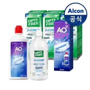옵티프리 렌즈세척액 에이오셉 360ml 1개 + 퓨어모이스트 300ml 3개