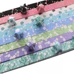 400성급 행운의 별 종이 오리가미 DIY 수제 공예지 스트립 Q969