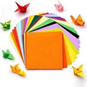 종이접기 종이 160매 선명한 색상 20매 6x6인치 양면 접이식 크레인 버터플라이 하트 및 기타 프로젝트