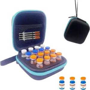 냉장고 보관용 펩타이드 케이스 16 슬롯 바이알 홀더 GLP1 등을 있는 1ml l 핸드 스트랩 용품