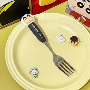 [RIZPICK]짱구 피규어 포크-블랙