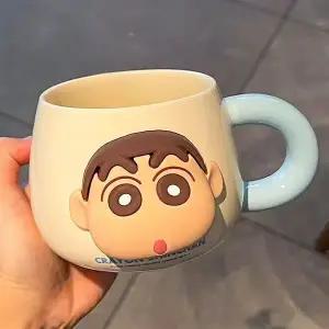 [RIZPICK]짱구 3D 페이스 자석 머그컵 500ml-블루