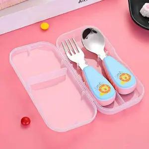 [RIZPICK]아기숟가락 포크 세트 스텐 유아 식기 수저