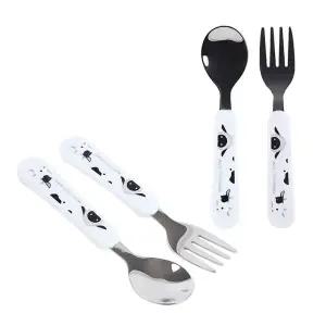 [RIZPICK]어린이 스텐 스푼 포크 세트 아기 어린이집 유치원