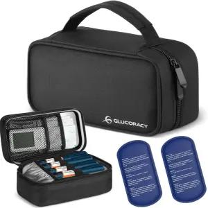 코라시 쿨러 여행 케이스 휴대용 가방 2개 * 160g 스팩 TSA 승인 펜 및 모니터용 쿨러백(블랙)