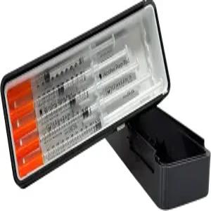 1mL 용 5슬롯 프리필 보관 케이스 컴팩트 하드쉘 여행 정리함 신중한 디자인(케이스 전용)(블랙/화이트)