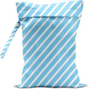 젖은 가방 드라이 방수 수영 해변용 세탁기 재사용 가능한 수영장 기저귀 요가복 블루 화이트 대각선