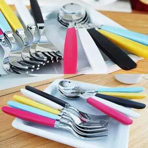 컬러 스푼포크 세트 1P 유치원 초등 가정 음식점 식기