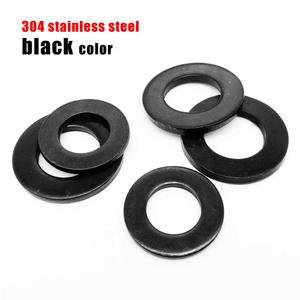 블랙 컬러 304 A2 70 스테인리스 플랫 와셔 플레인 M1 스틸 개스킷 패드