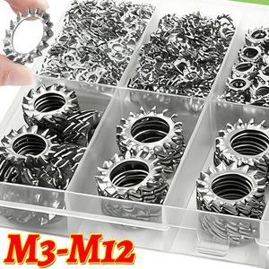M3 M4 M5 M6 M8 M10 M12 와셔 스틸 스테인리스 톱니 외부 스타