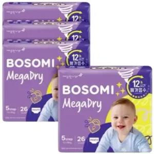 보솜이 공용 메가드라이 팬티기저귀 특대형 26매 4팩